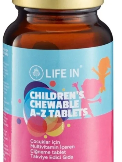 Life In Çiğnenebilir Çocuk Multivitamin Tablet A-Z 60 Adet