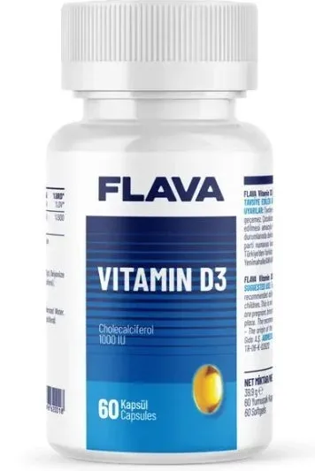 Flava Vitamine D3 60 Kapsül