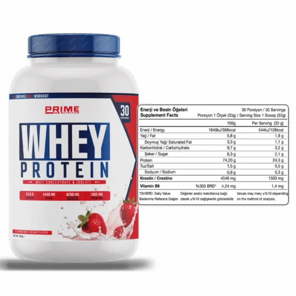 Prime Nutrition Whey Protein 990 gram Strawberry Cream