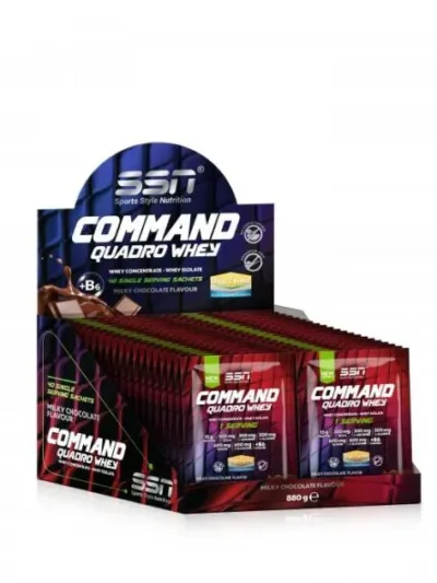 SSN Sports Style Nutrition Command Quadro Whey 22 Gr x 40 Şase Kutu 880 Gr (Çikolata) Protein Tozu