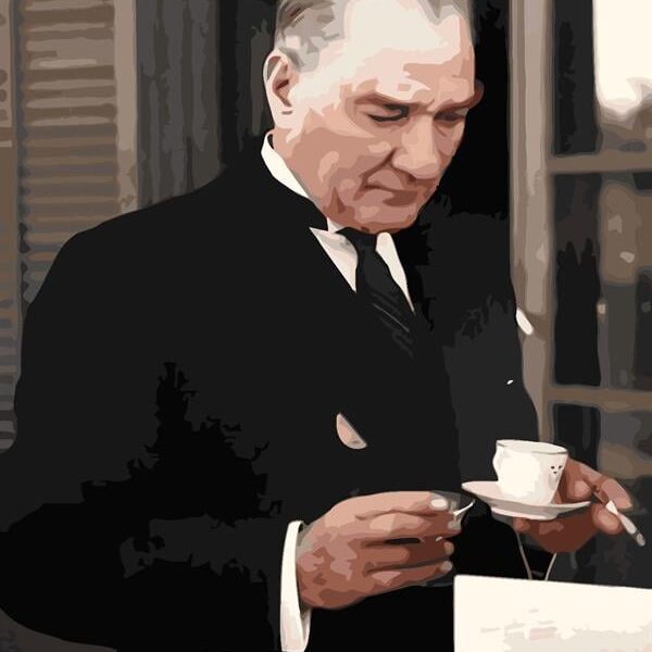 Sayılarla Boyama Seti Atatürk Kahve İçerken