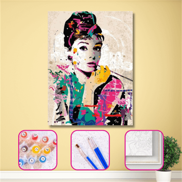 Sayılarla Boyama Seti Audrey Hepburn