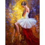 Sayılarla Boyama Seti Balerin Kasnaklı 40X50 Cm