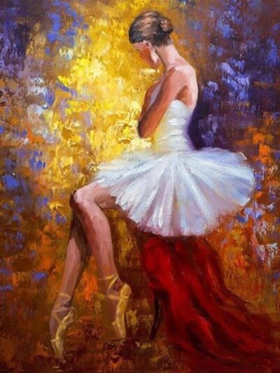 Sayılarla Boyama Seti Balerin Kasnaklı 40X50 Cm