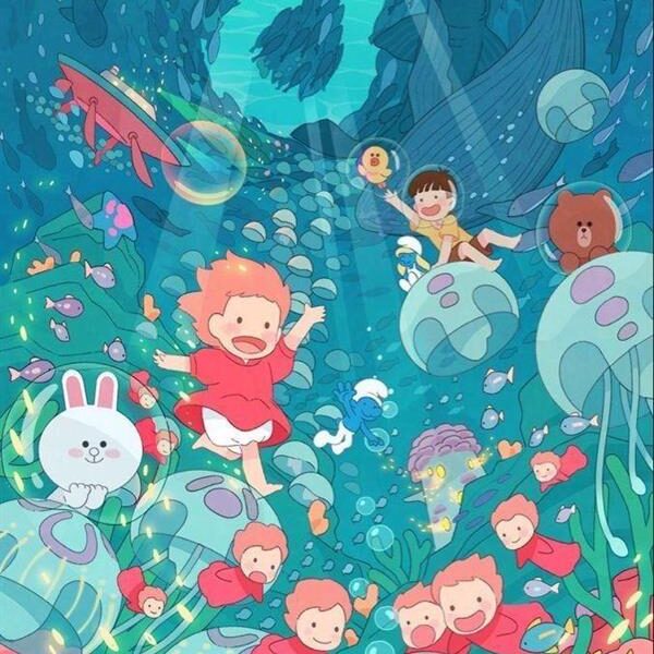 Sayılarla Boyama Seti Deniz Altı Animeler