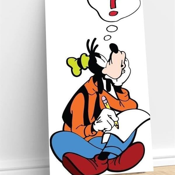Sayılarla Boyama Seti Düşünen Goofy