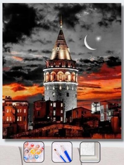 Sayılarla Boyama Seti Galata Kulesi Renkli
