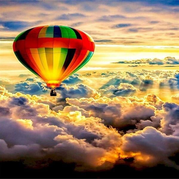 Sayılarla Boyama Seti Gökyüzünde Balon