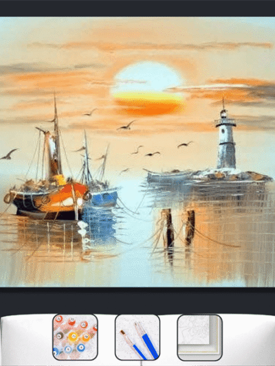 Sayılarla Boyama Seti Günbatımında Takalar