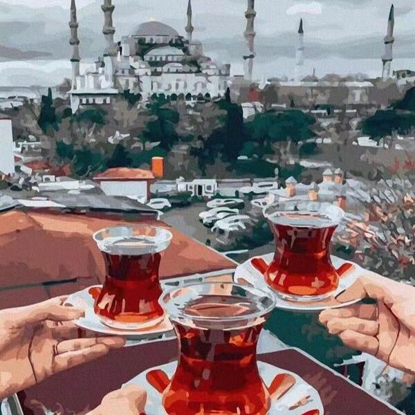 Sayılarla Boyama Seti İstanbulda Çay Keyfi