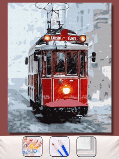 Sayılarla Boyama Seti Karda Tramway Yolculuğu