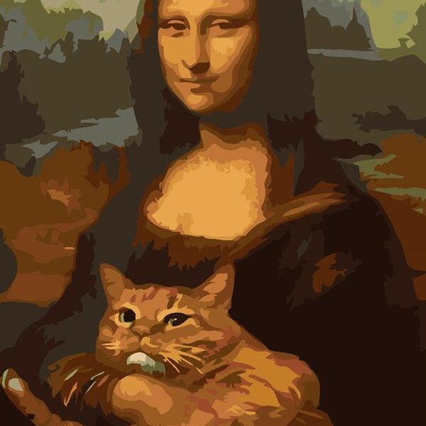 Sayılarla Boyama Seti Monalisa Şişman Kedisi