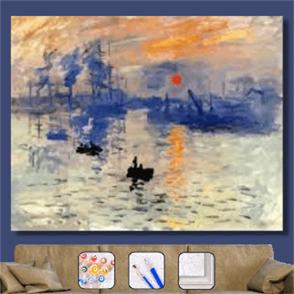 Sayılarla Boyama Seti Monet Gün Doğumu