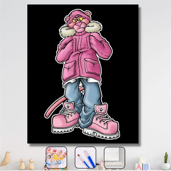 Sayılarla Boyama Seti Pembe Panter