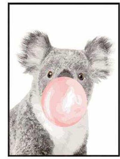 Sayılarla Boyama Seti Pembe Sakız Ve Koala Kasnaklı 40X50 Cm