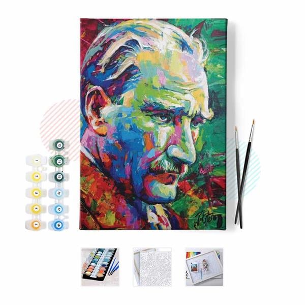 Sayılarla Boyama Seti Renkli Atatürk