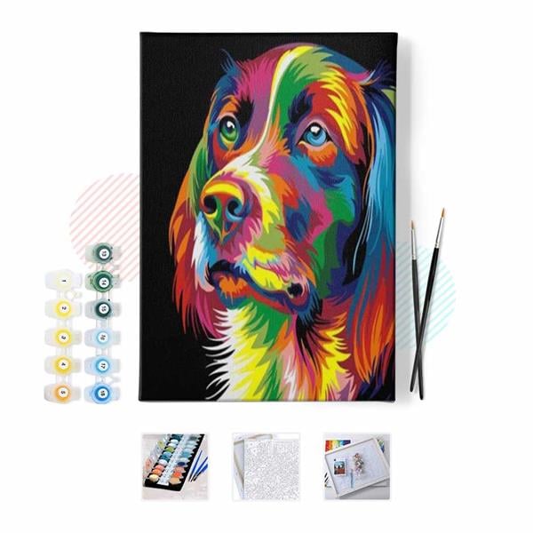 Sayılarla Boyama Seti Renkli Köpek