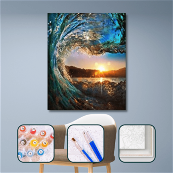Sayılarla Boyama Seti Rio De Jenario Dalgası 60X75cm