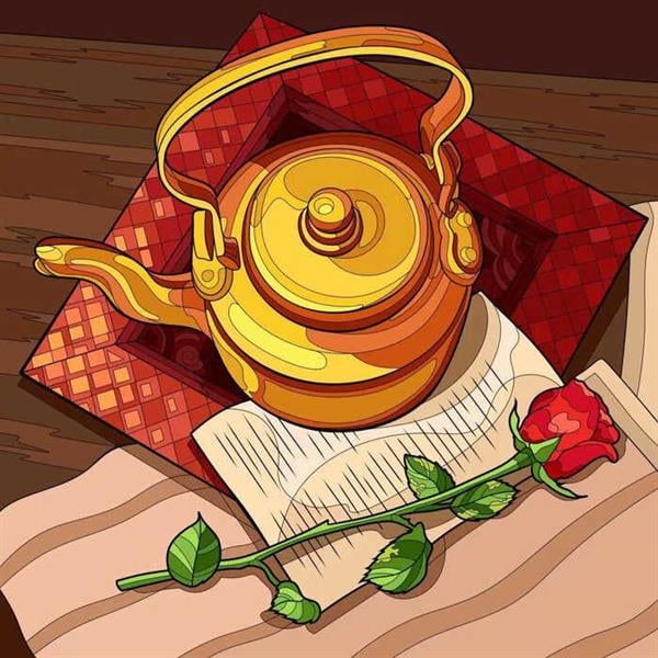 Sayılarla Boyama Seti Romantik Çay Saati