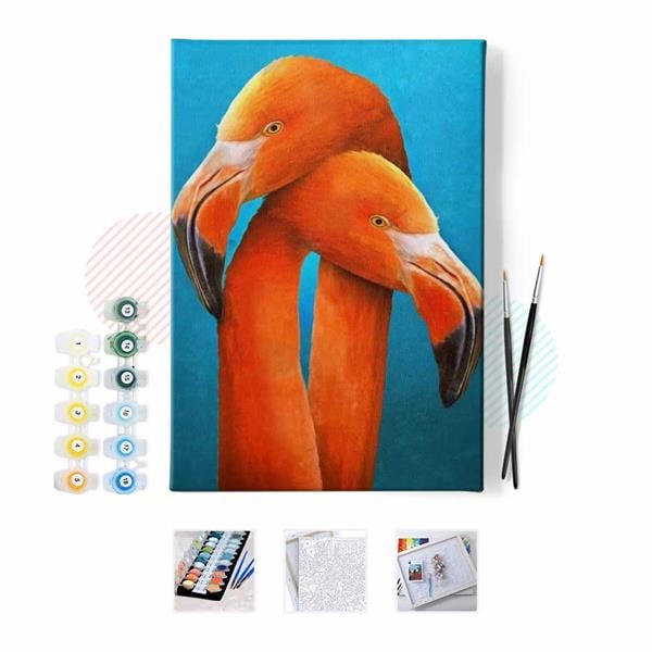 Sayılarla Boyama Seti Sarilan Flamingo