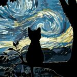 Sayılarla Boyama Seti Van Gogh Kedi