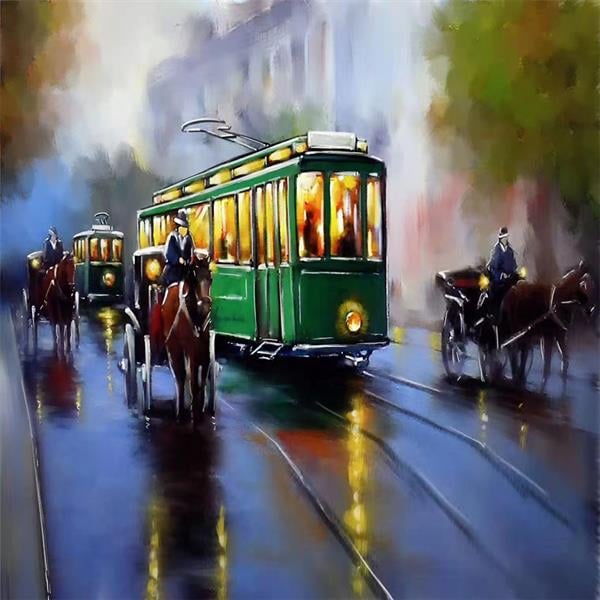 Sayılarla Boyama Seti Yeşil Tranway
