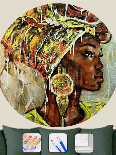 Sayılarla Boyama Seti Yuvarlak Model Afrika 1