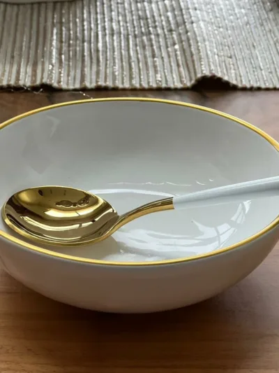 Altın yaldızlı Çorba kasesi Çap 14cm yükseklik 4cm