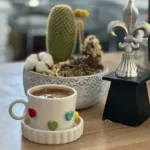Rengarenk Kabartma Kalpli Mug Kupa Fincan
