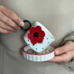 Kırmızı Benekli Çiçek Mug
