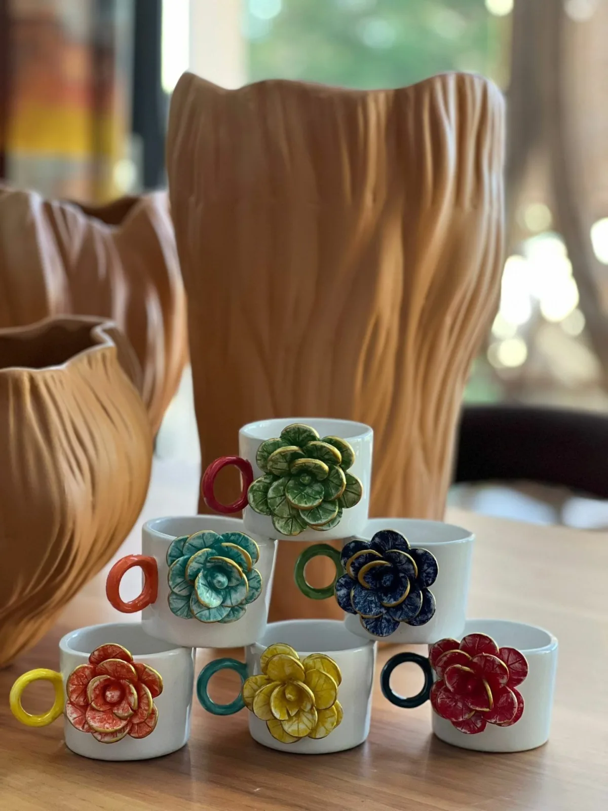 Sarı Güllü Fincan Mug Altlığı ile - Görsel 2