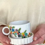 Çok Çiçekli Çok Renkli Fincan Kupa Mug