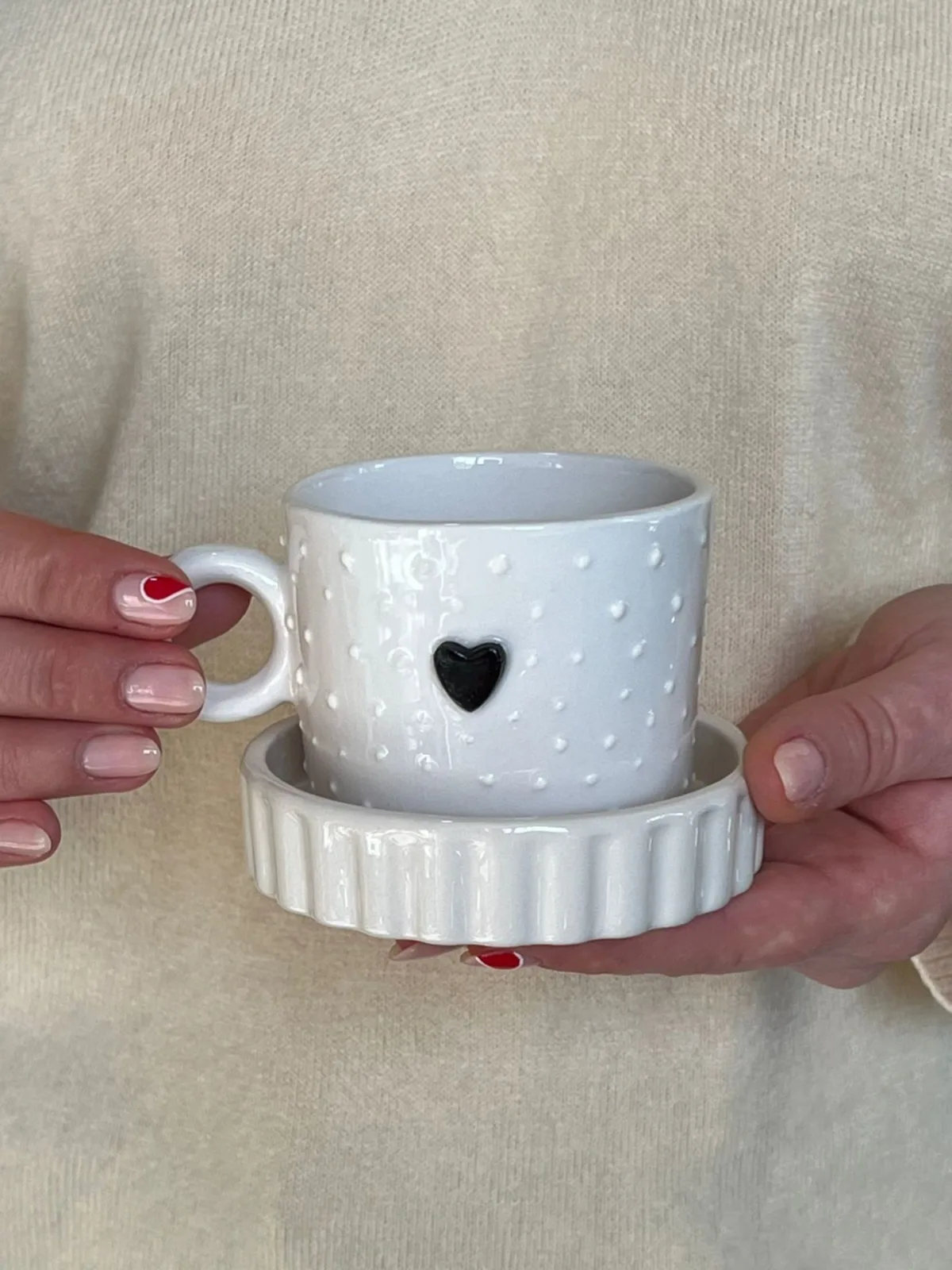 Meggdecor Tek Siyah Kalpli Kupa Mug - Görsel 1