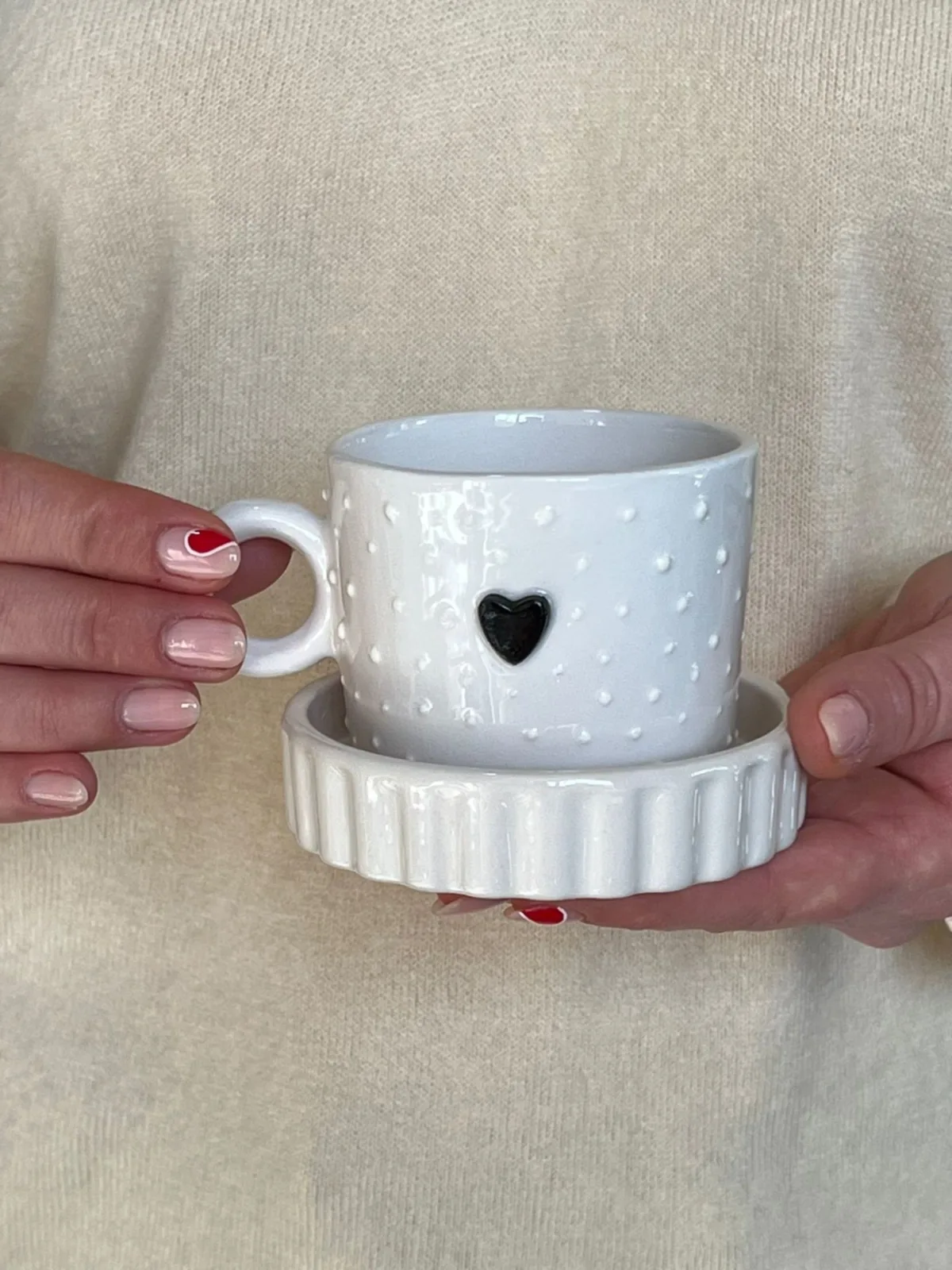 Meggdecor Tek Siyah Kalpli Kupa Mug - Görsel 2