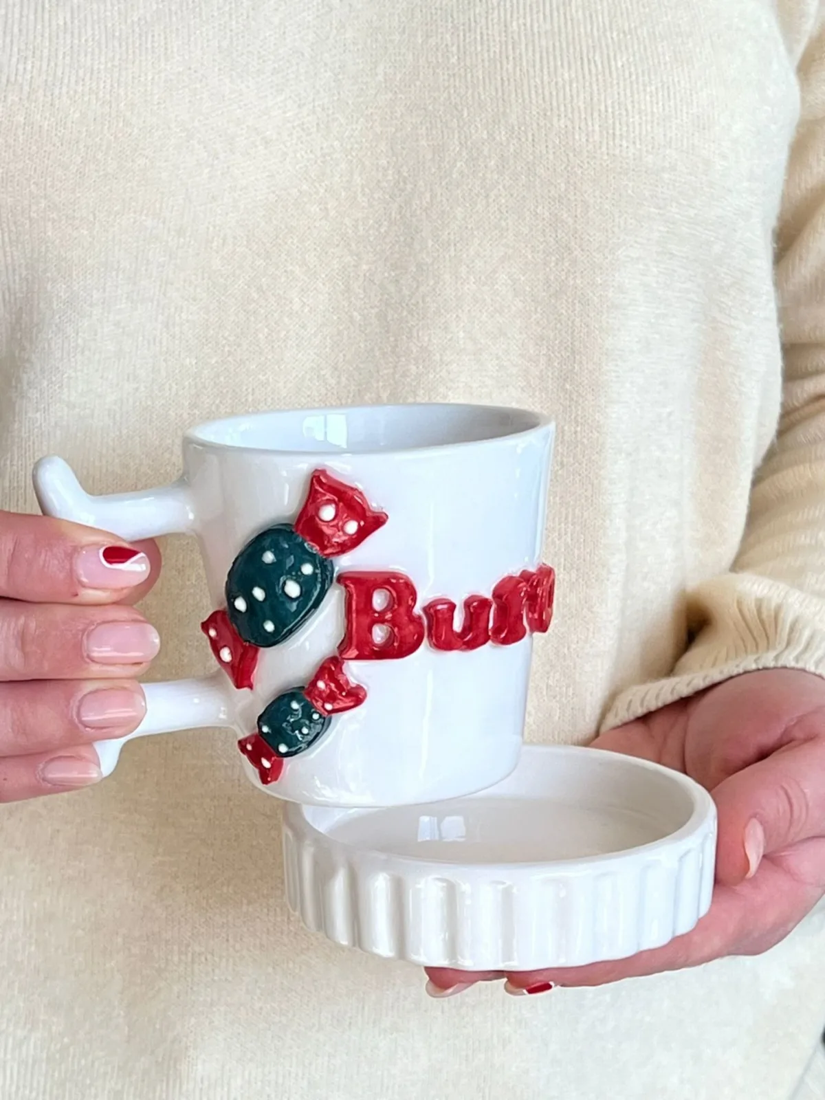 ŞEKER  FİGÜRLÜ İSİMLİ KUPA FİNCAN MUG - Görsel 1