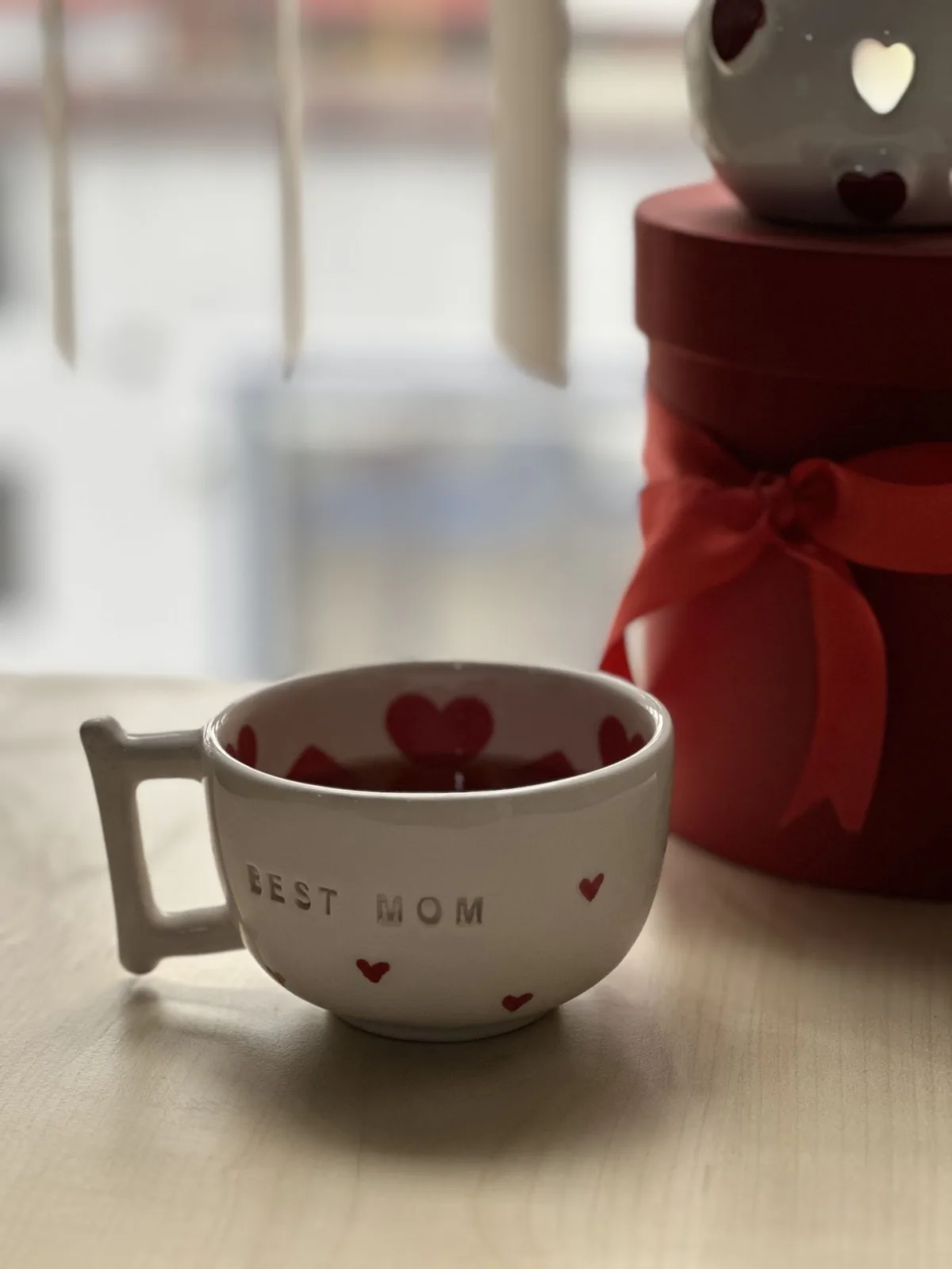 Meggdecor Özel Kalpli Best Mom  Kupa - Görsel 1