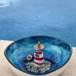 El Yapımı Özel Tasarım Deniz Feneri Kase