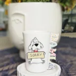 El Yapımı Sorry Dog Figürlü Fincan