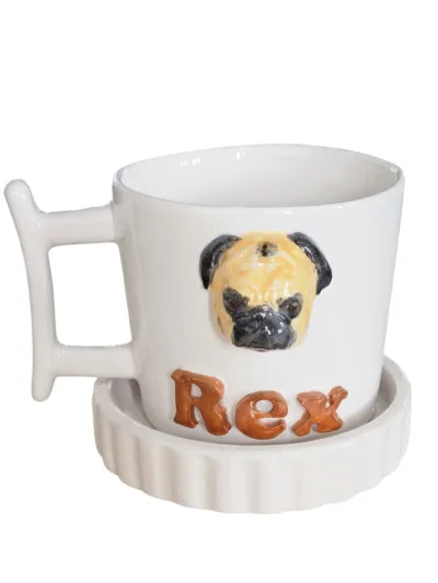 Patilerle Sıcacık Anlar - Pug Figürlü Kupa