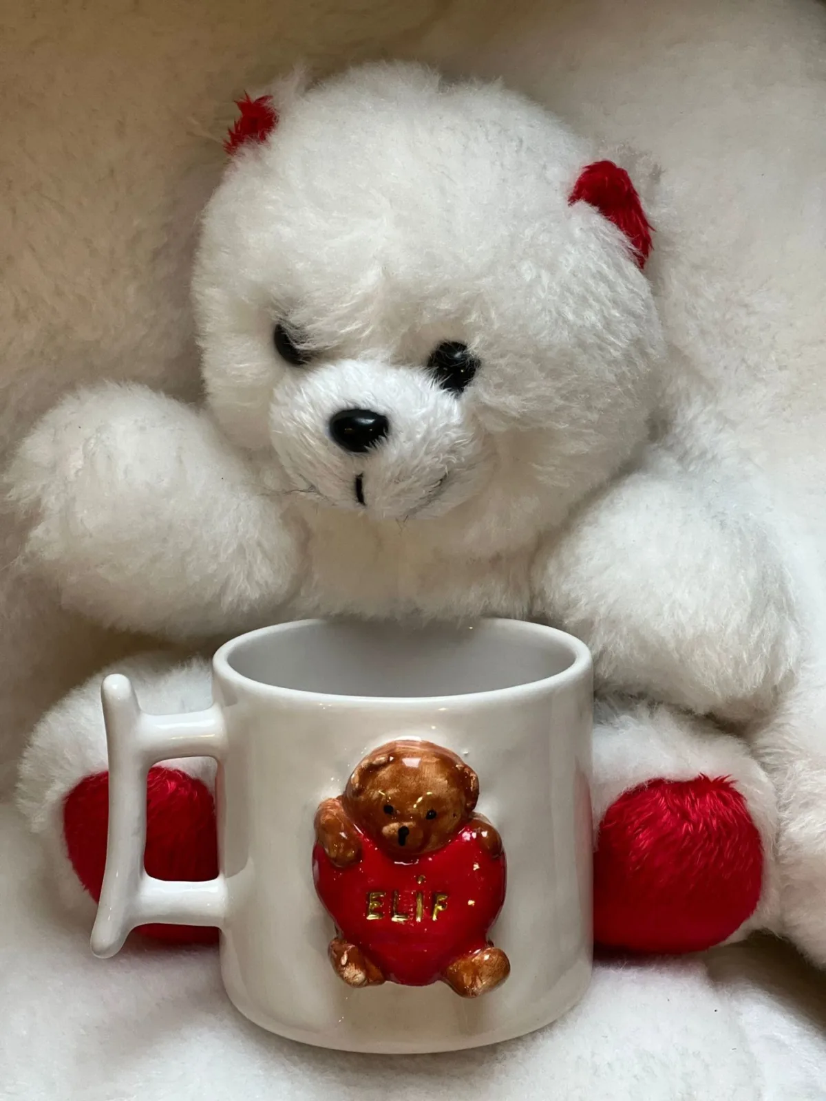İsimli Ayıcık  Figürlü   Kupa Mug 420ML - Görsel 1
