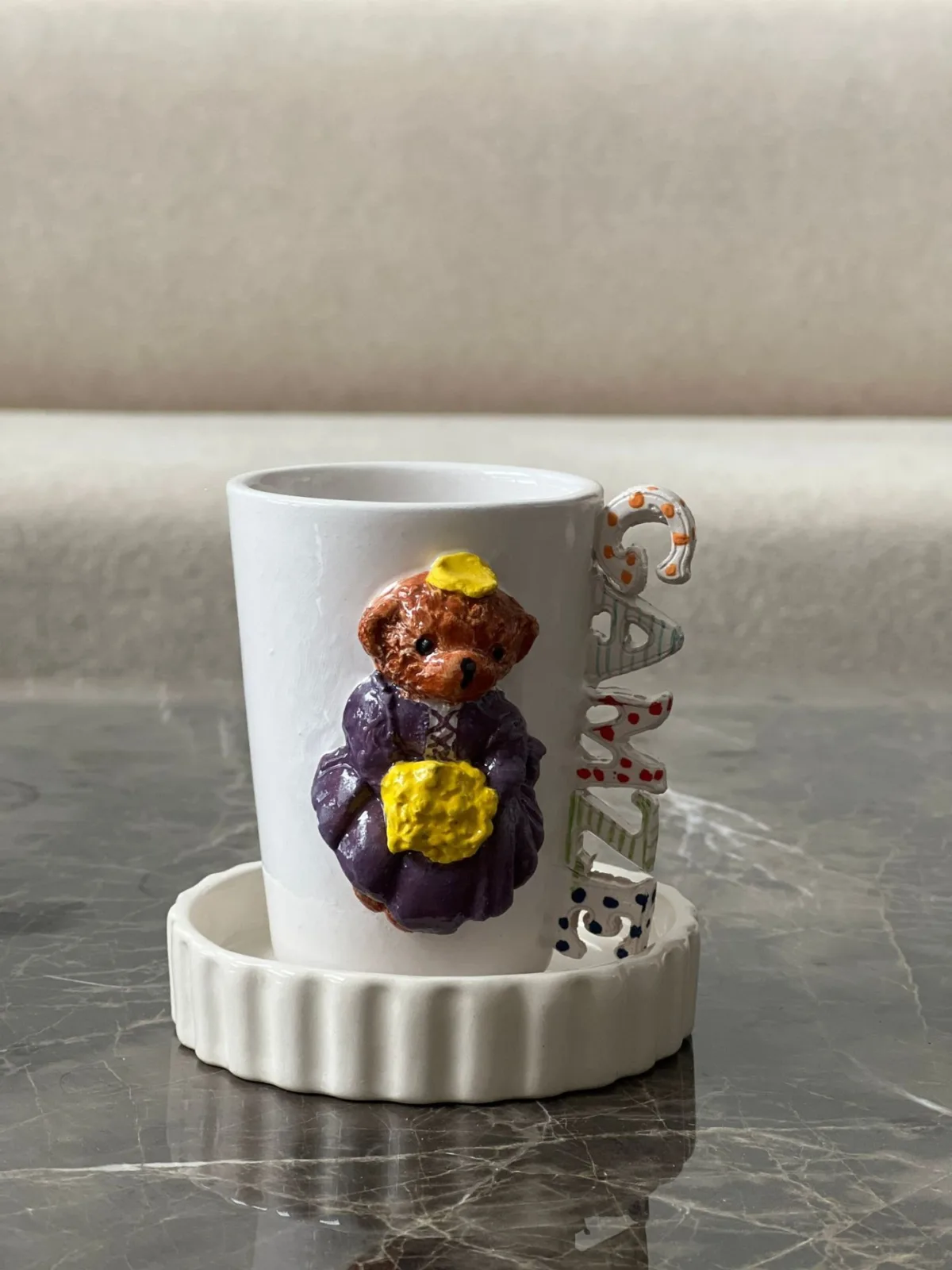 İsimli Mrs Teddy  Figürlü  İsimli Fincan - Görsel 1