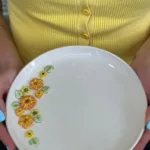 1 Adet Çicek Tabak 21cm Çapında
