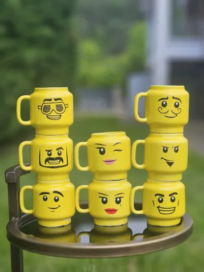 Emoji Yüzlü Seramik Kupa (200 ml)