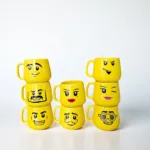 Emoji Yüzlü 240ml Tombul Seramik Kupa