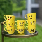 Emoji Yüzlü 200ml Seramik Kupa