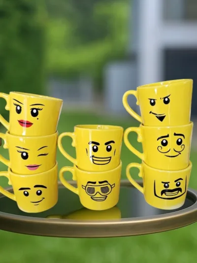 Emoji Yüzlü 200ml Seramik Kupa
