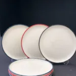 MeGg Line Siyah 21 Cm 6'Lı Pasta Tabağı MeggDecor