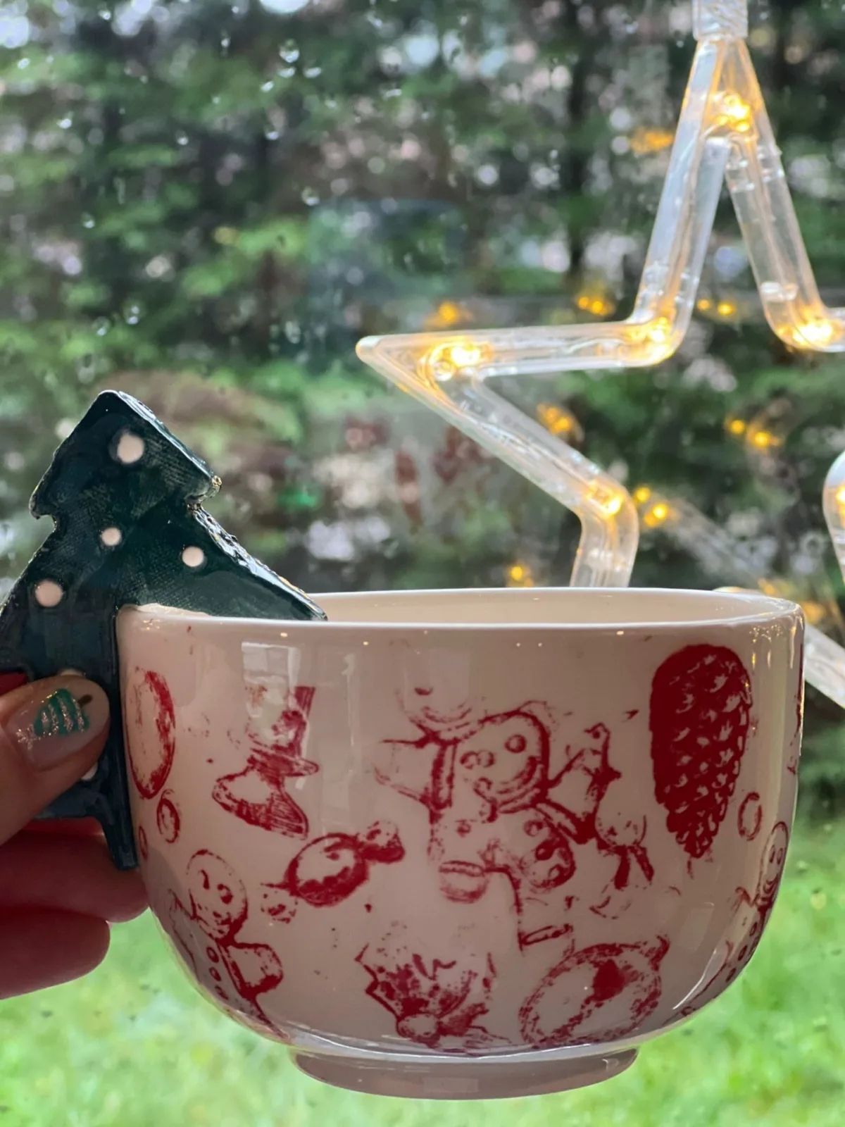 Çam Ağaçlı Desenli Noel Kase - Görsel 2