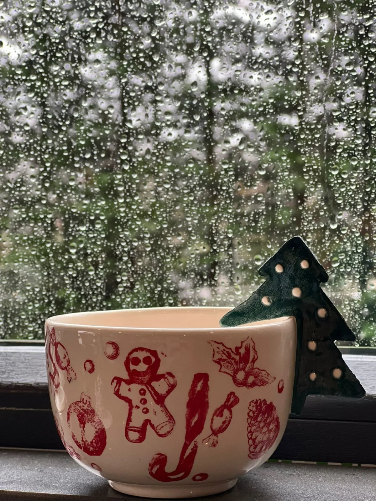 Çam Ağaçlı Desenli Noel Kase - Görsel 3
