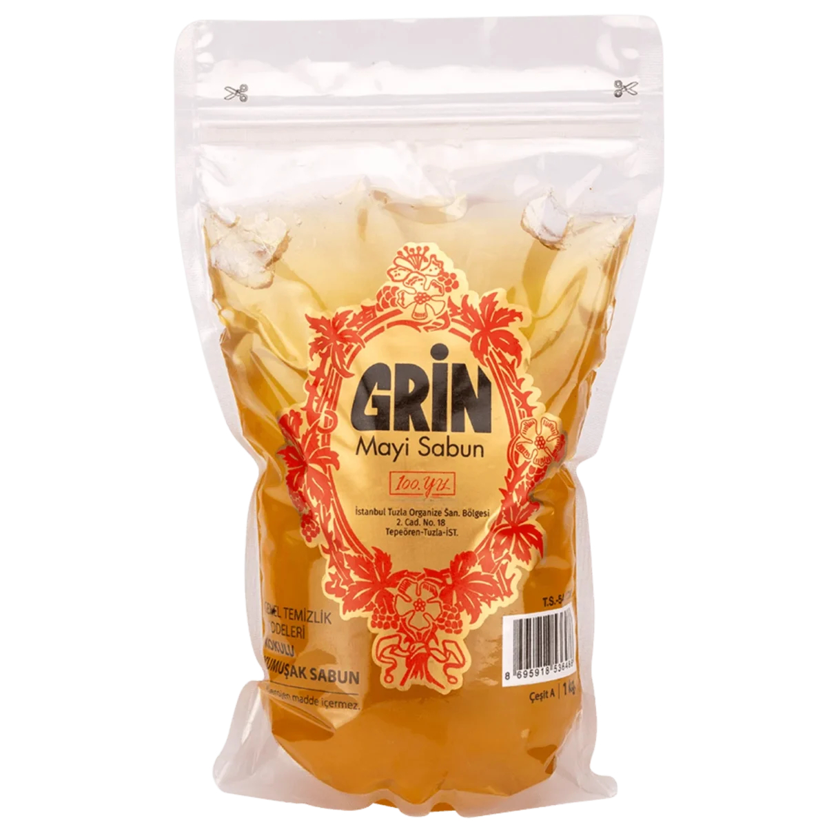 1 KG Jel Arap Sabunu | Grin Ayçiçek Yağlı Kokulu Jel Sabun | Deterjan Alternatifi Yüzey Temizleyici - Görsel 1